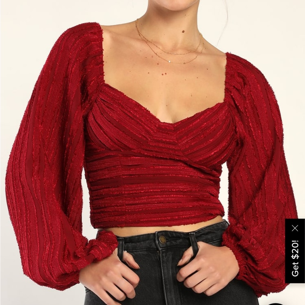Lulus Red Sparkly Top
